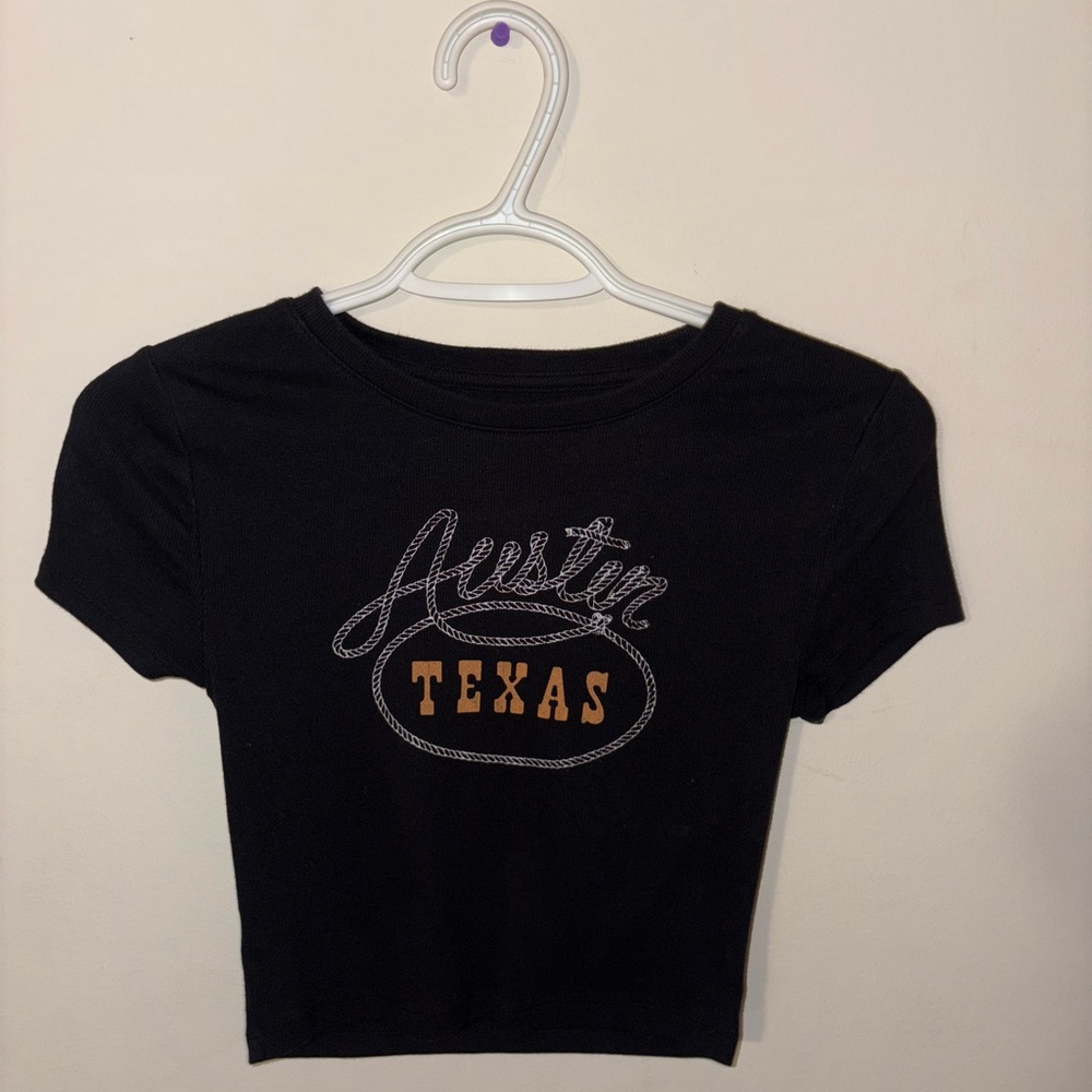 Aeropostale Black Seriously Soft Baby Tee